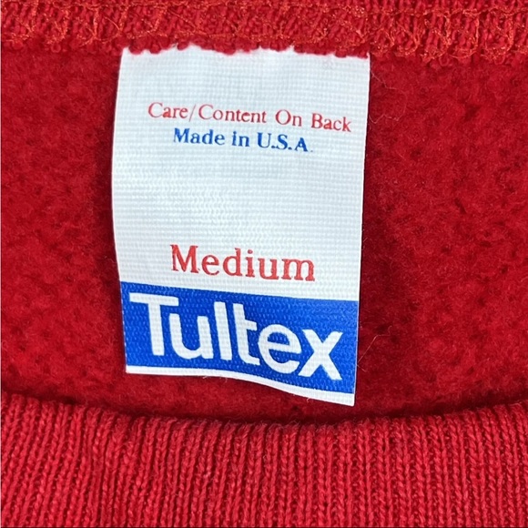 Vintage Red Santa Claus Skiing Sweatshirt Adult Sz.M Ugly Christmas Holiday - Picture 2 of 4